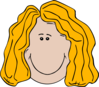 Blonde Lady Face Cartoon Clip Art